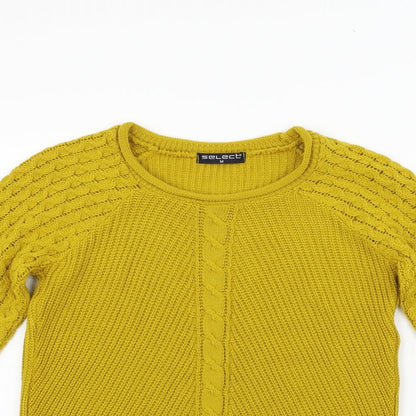 Womens UK Size M Select Yellow Pullover Jumper