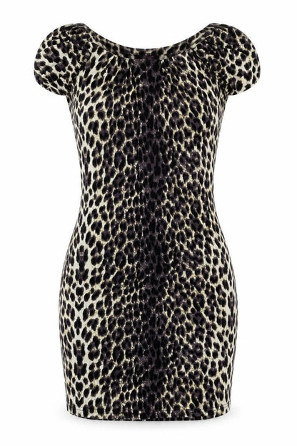 Lila Womens Beige Animal Print  A-Line  Size 8