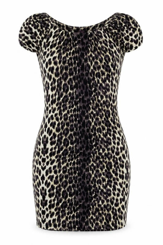 Lila Womens Beige Animal Print  A-Line  Size 8
