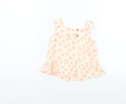 FRED & FLO Girls Beige Geometric  A-Line  Size 12-18 Months