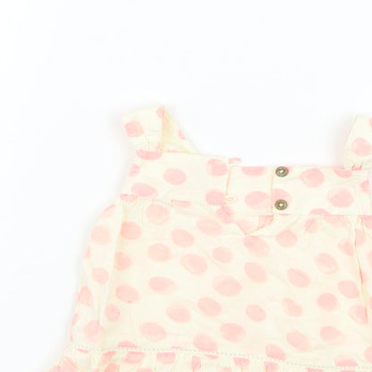 FRED & FLO Girls Beige Geometric  A-Line  Size 12-18 Months