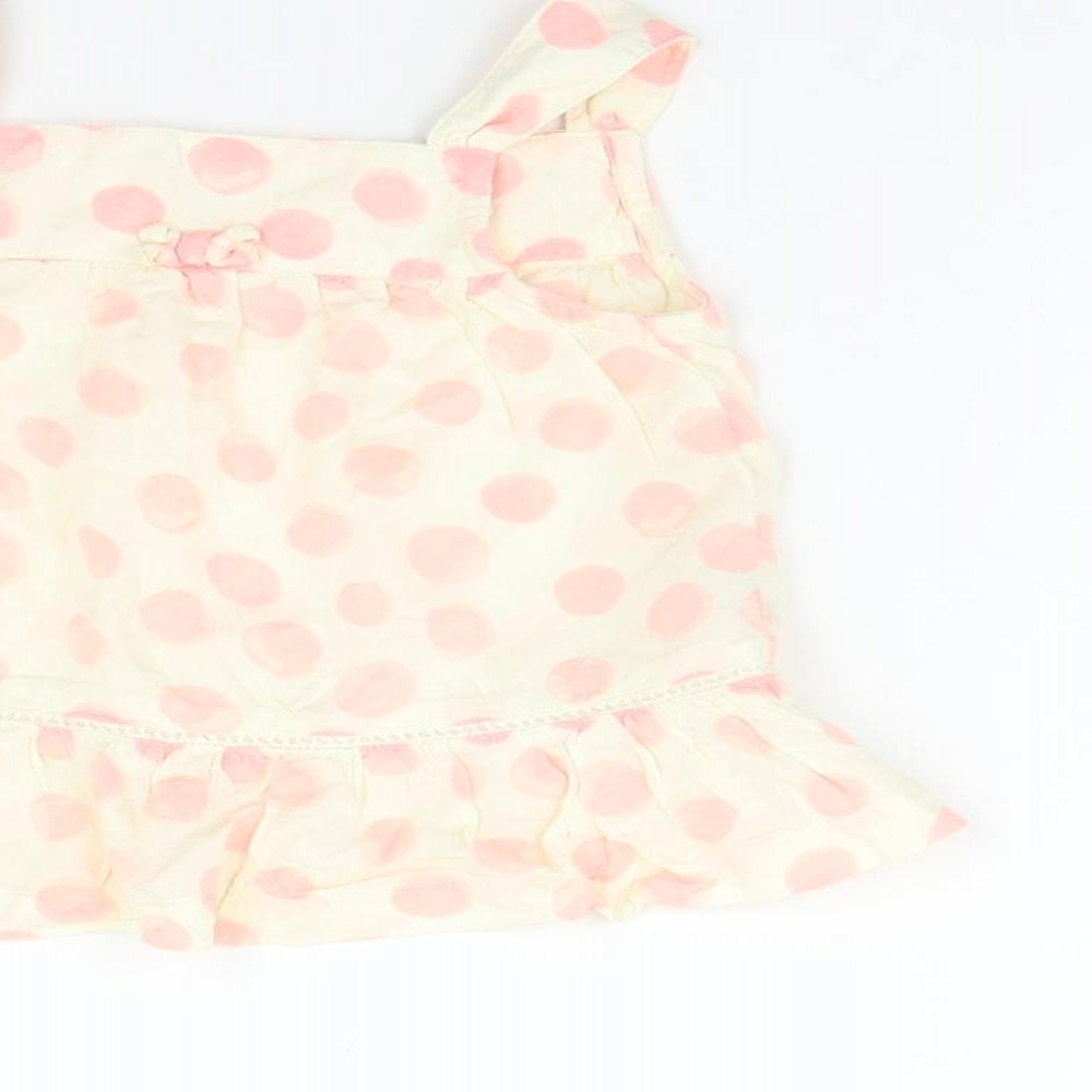 FRED & FLO Girls Beige Geometric  A-Line  Size 12-18 Months