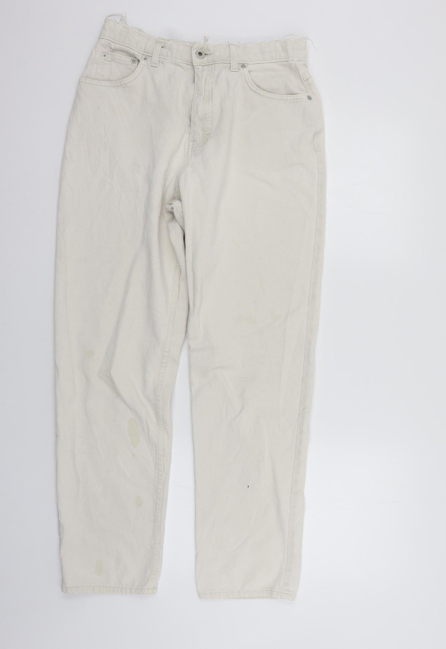 Womens UK Size 14 Marks and Spencer Regular Fit  Beige Trousers