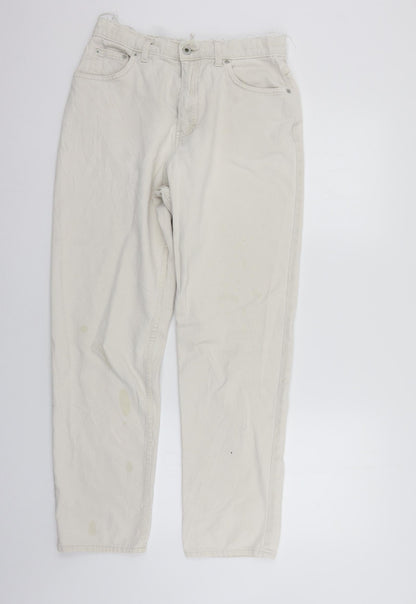 Womens UK Size 14 Marks and Spencer Regular Fit  Beige Trousers