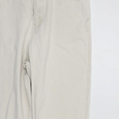 Womens UK Size 14 Marks and Spencer Regular Fit  Beige Trousers