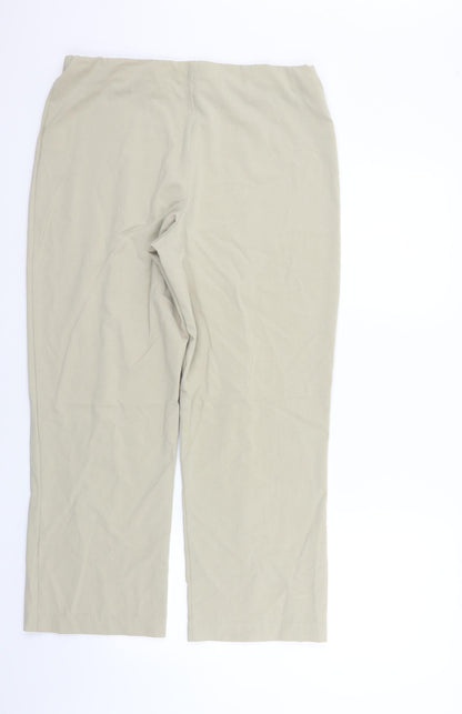 Automany Womens Beige Houndstooth  Trousers  Size 14 L27 in