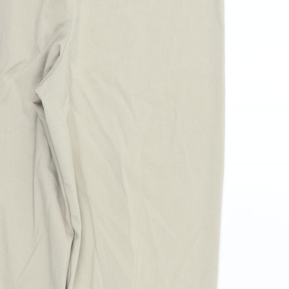 Automany Womens Beige Houndstooth  Trousers  Size 14 L27 in