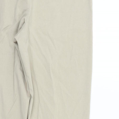 Automany Womens Beige Houndstooth  Trousers  Size 14 L27 in