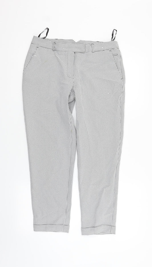Womens UK Size 10 Dorothy Perkins Regular Fit  Silver Trousers