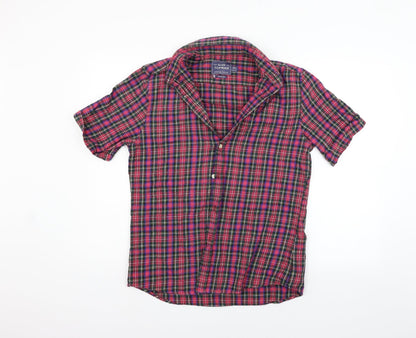 Mens UK Size M Topman Red  Button-Up Short Sleeve Casual Shirt