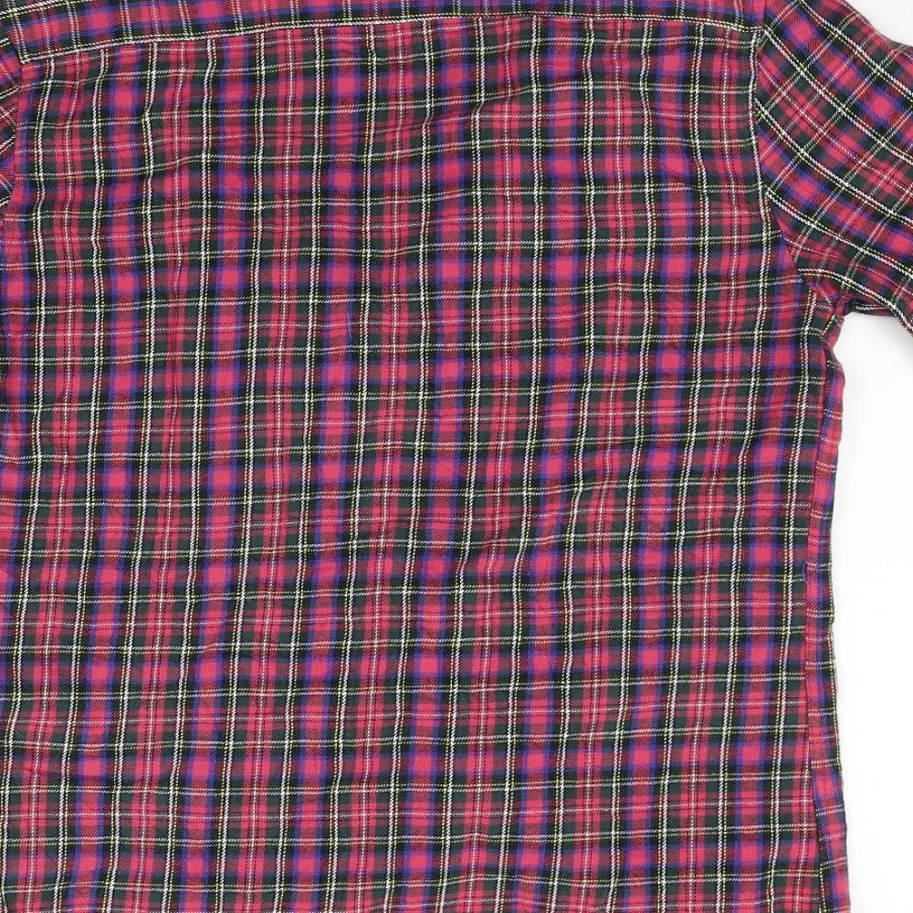 Mens UK Size M Topman Red  Button-Up Short Sleeve Casual Shirt