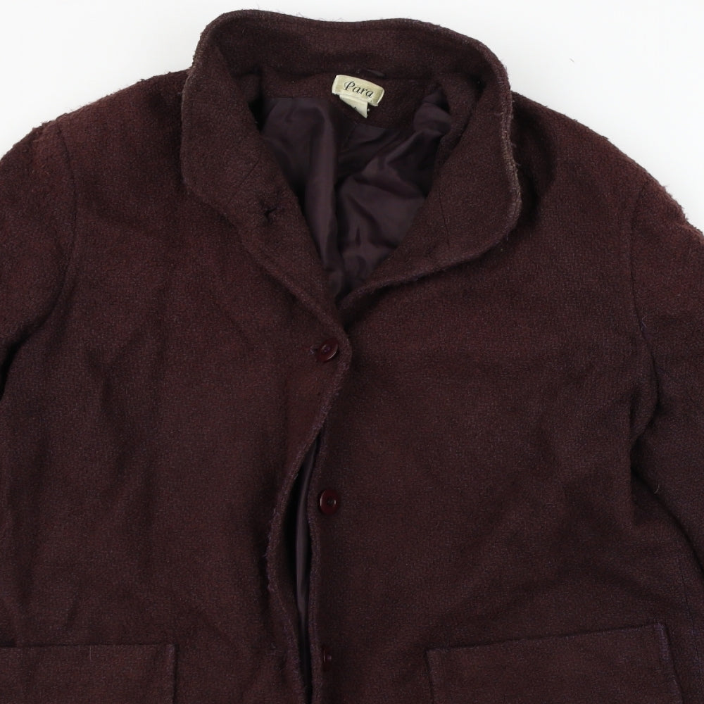 Para Womens Purple   Jacket Coat Size M
