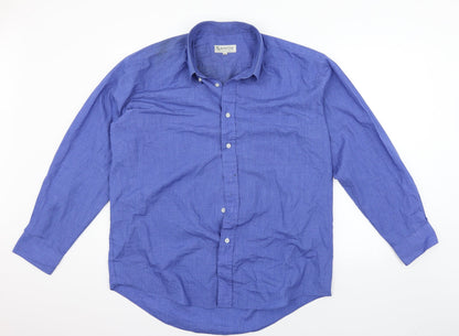 Savanti Mens Blue    Button-Up Size 17  - washable mark