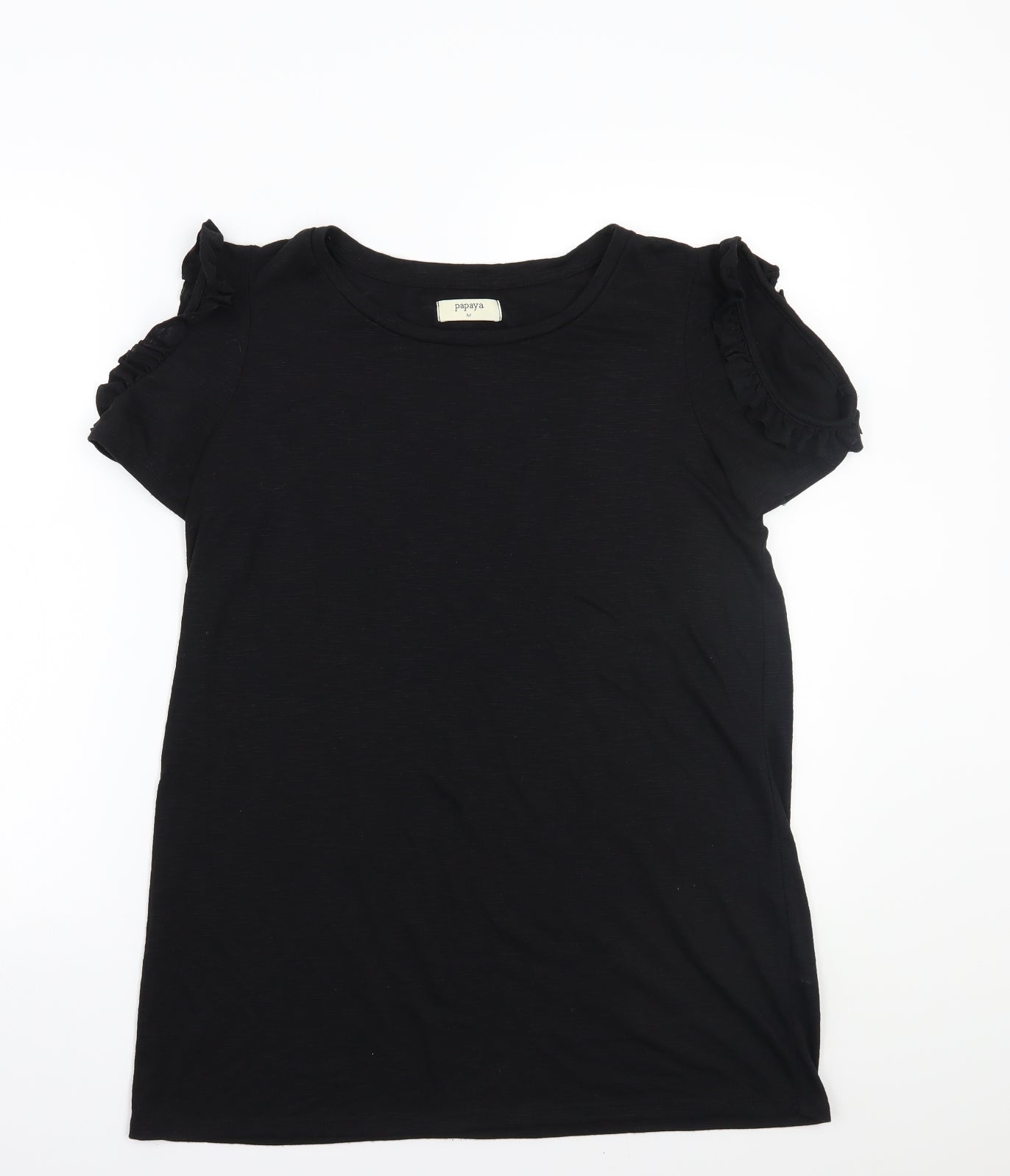 Papaya Womens Black   Basic T-Shirt Size M