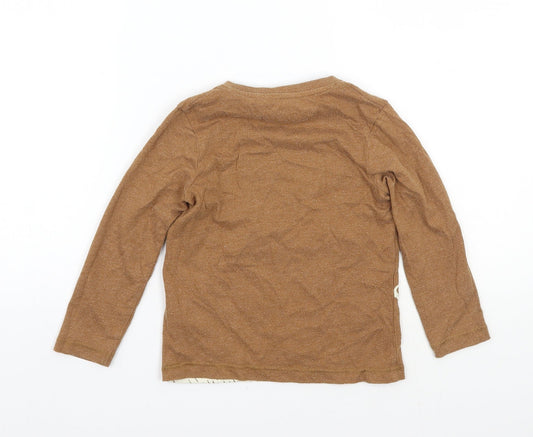 TU Girls Brown   Basic T-Shirt Size 3-4 Years