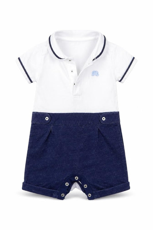 Nutmeg Baby White   Babygrow One-Piece Size 6-9 Months