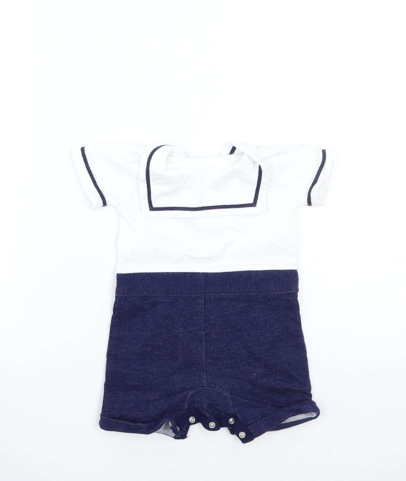 Nutmeg Baby White   Babygrow One-Piece Size 6-9 Months