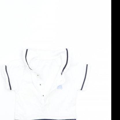 Nutmeg Baby White   Babygrow One-Piece Size 6-9 Months