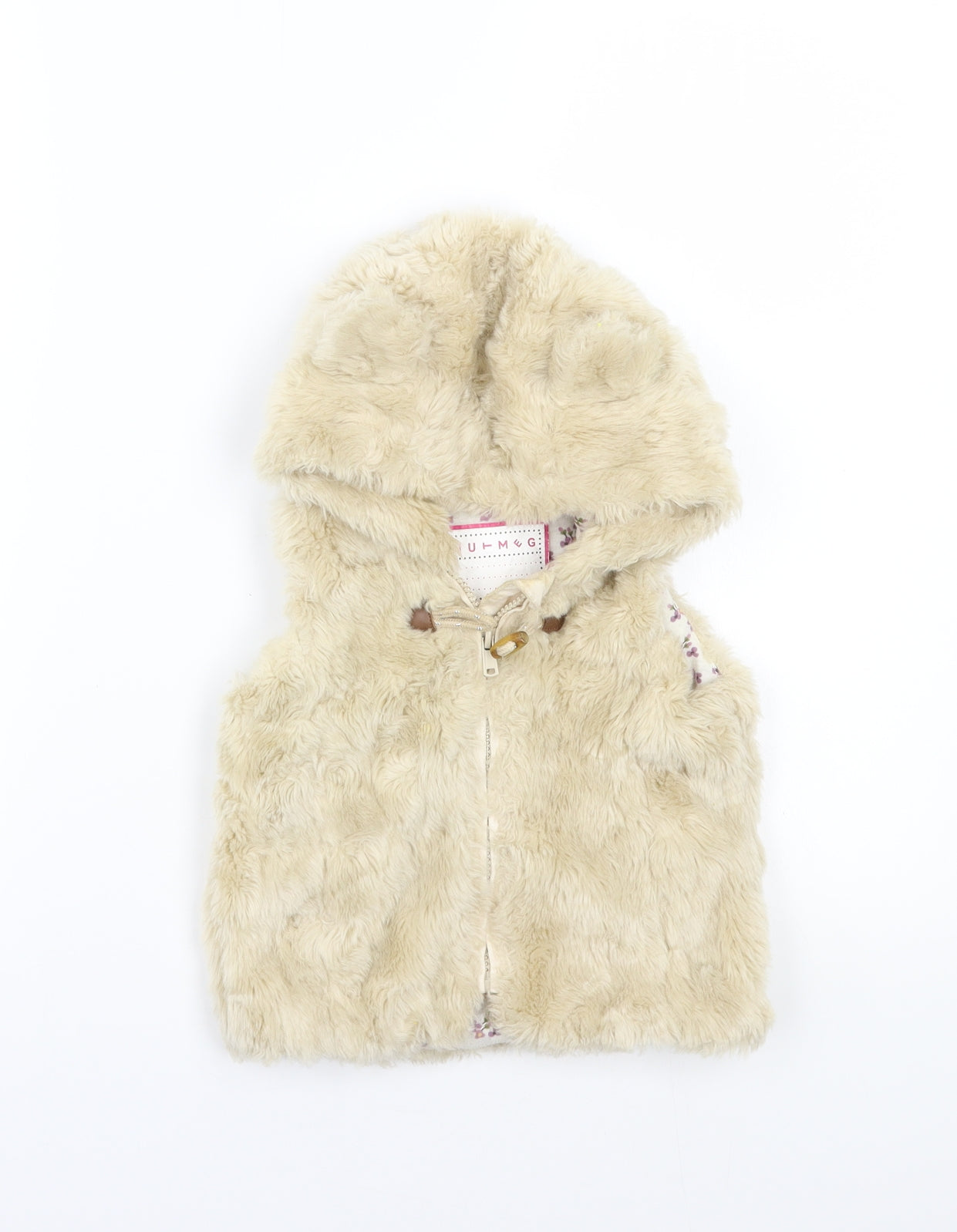 Nutmeg Girls Beige   Gilet Coat Size 2 Years