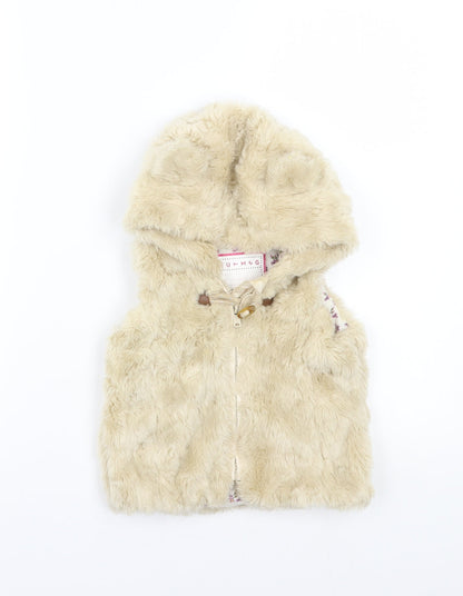 Nutmeg Girls Beige   Gilet Coat Size 2 Years