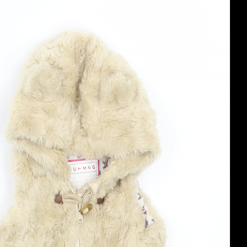 Nutmeg Girls Beige   Gilet Coat Size 2 Years