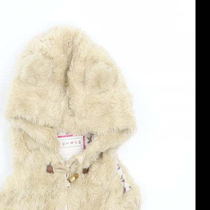 Nutmeg Girls Beige   Gilet Coat Size 2 Years