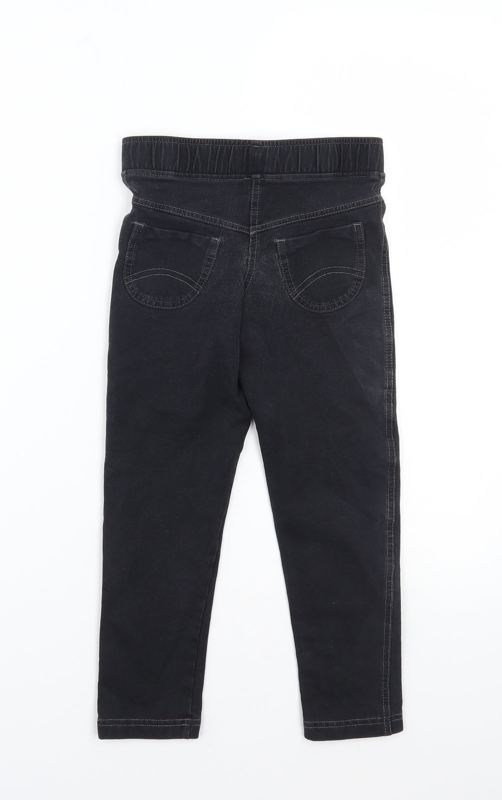 Marks and Spencer Girls Black   Straight Jeans Size 6-7 Years