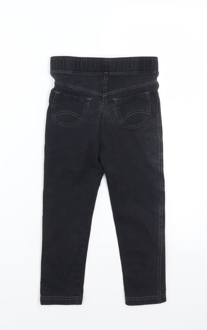 Marks and Spencer Girls Black   Straight Jeans Size 6-7 Years