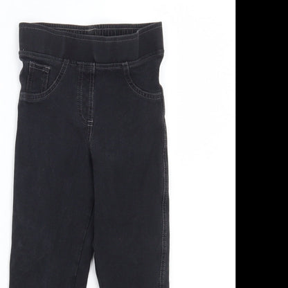 Marks and Spencer Girls Black   Straight Jeans Size 6-7 Years