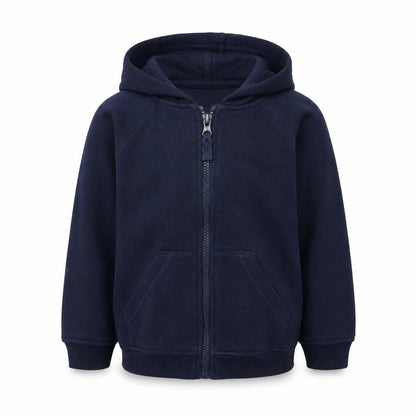 Front view of Preworn boys’ blue jacket, size 3, years