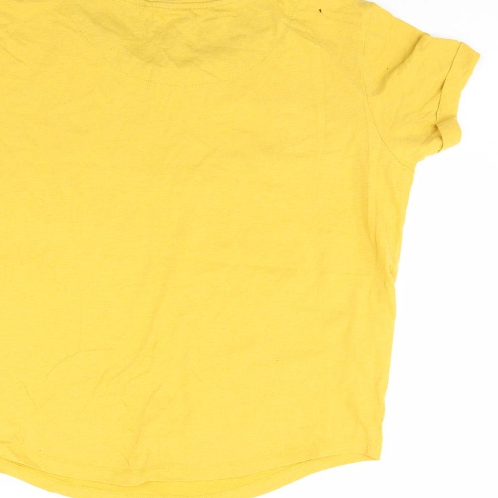 Next Womens Yellow Solid  Cami Pyjama Top Size M