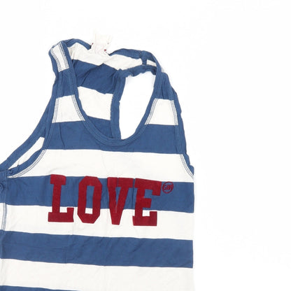 NEXT Womens Blue Striped  Basic Tank Size 8