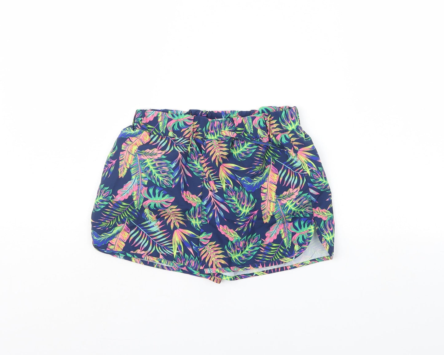 Primark Girls Blue Floral  Bermuda Shorts Size 10 Years