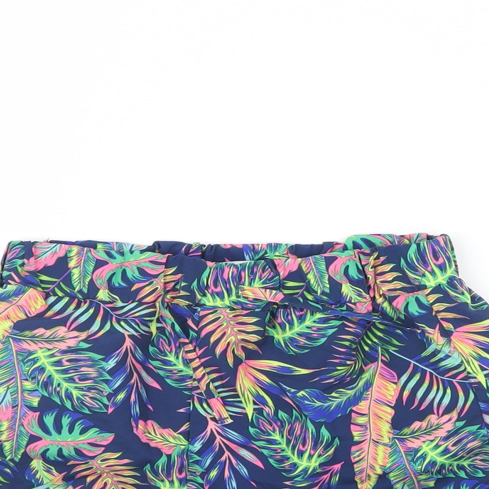Primark Girls Blue Floral  Bermuda Shorts Size 10 Years