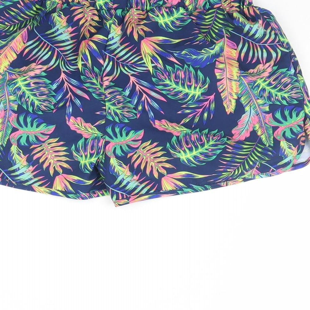 Primark Girls Blue Floral  Bermuda Shorts Size 10 Years