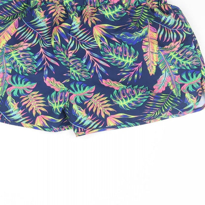 Primark Girls Blue Floral  Bermuda Shorts Size 10 Years