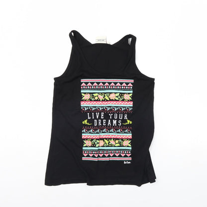 Womens UK Size 8 Lee Cooper Black Basic Tank