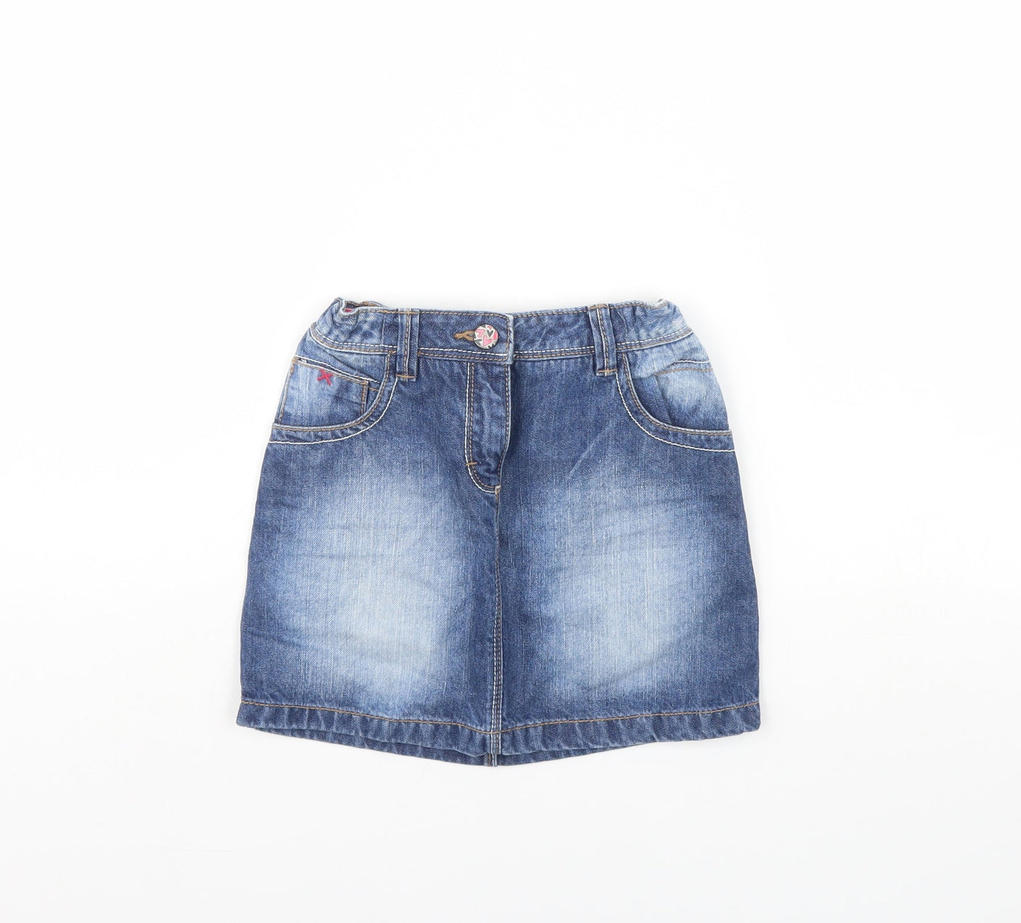 Nutmeg Girls Blue  Denim Mini Skirt Size 7 Years
