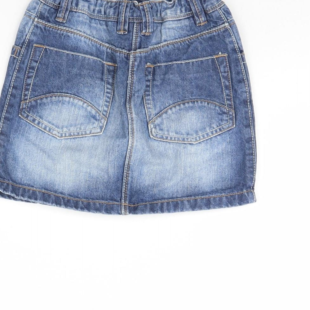 Nutmeg Girls Blue  Denim Mini Skirt Size 7 Years