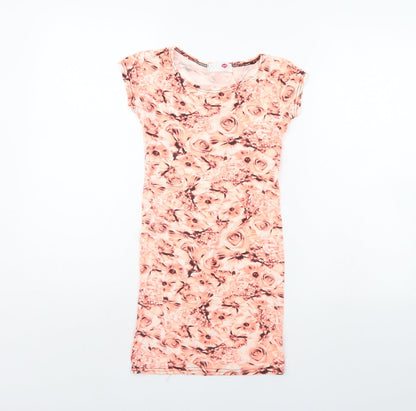Minx Girls Orange Floral  Mini  Size 9 Years