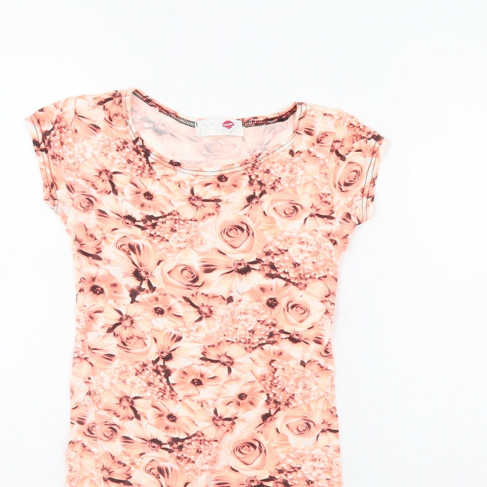 Minx Girls Orange Floral  Mini  Size 9 Years