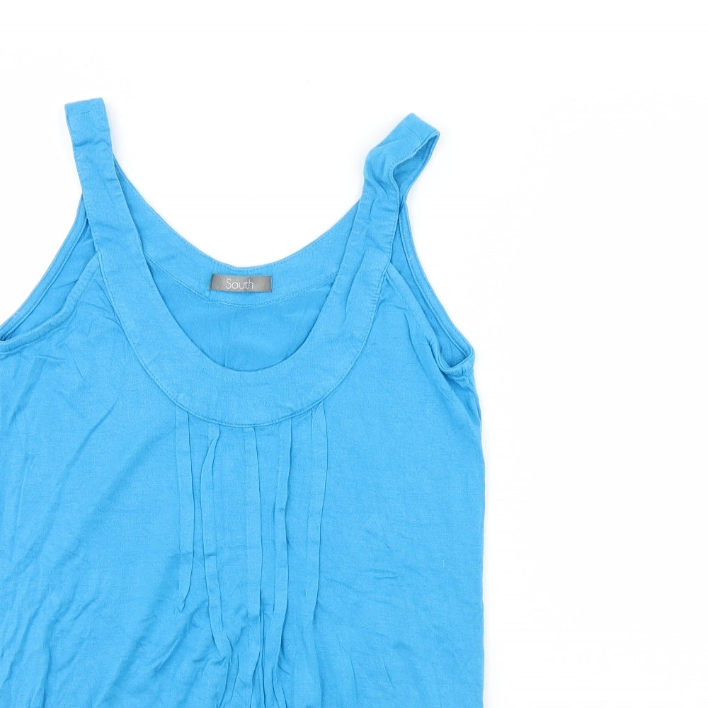 Womens UK Size 8 South Blue Basic Tank