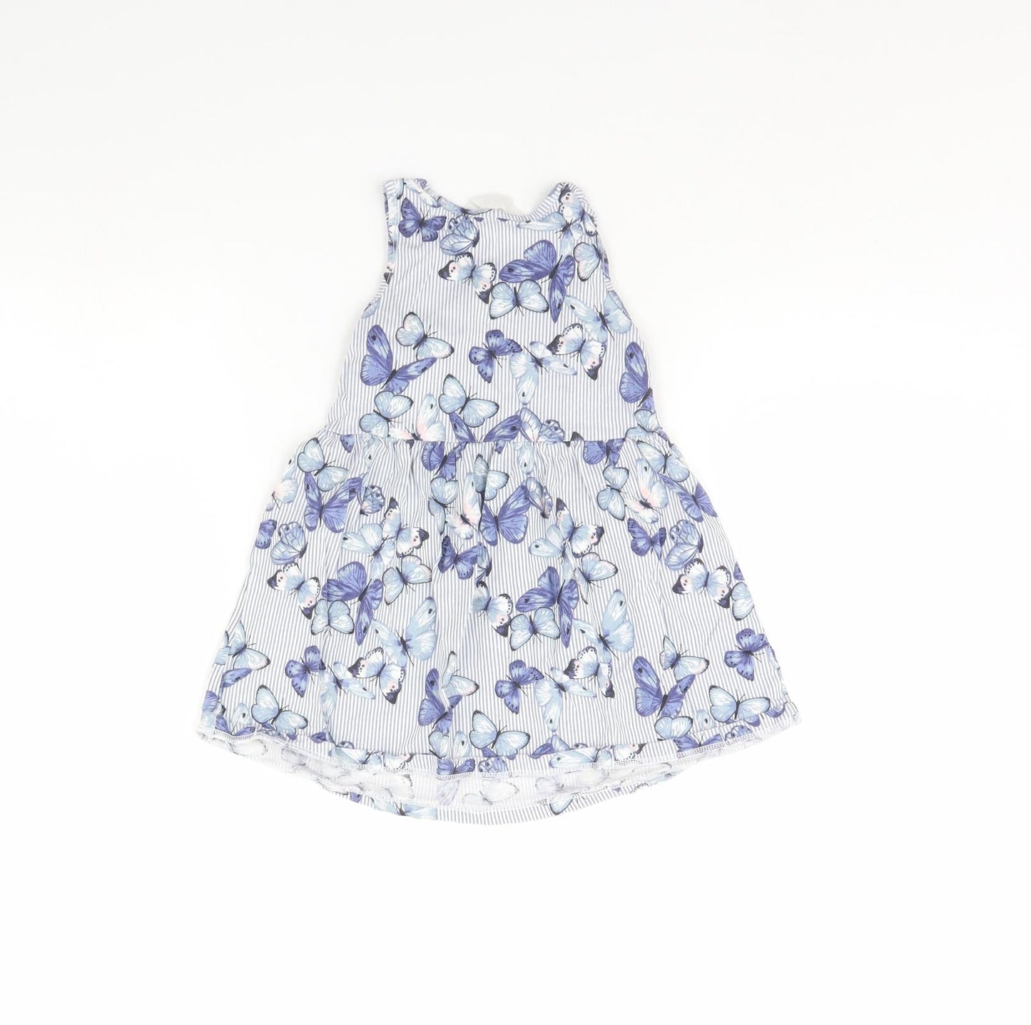 H&M Girls Blue Animal Print  Fit & Flare  Size 2 Years