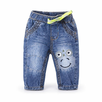 Front view of Nutmeg Baby Blue Cargo Trousers, size 0-3, Months