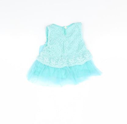 Preworn Girls Green   Fit & Flare  Size 2 Years