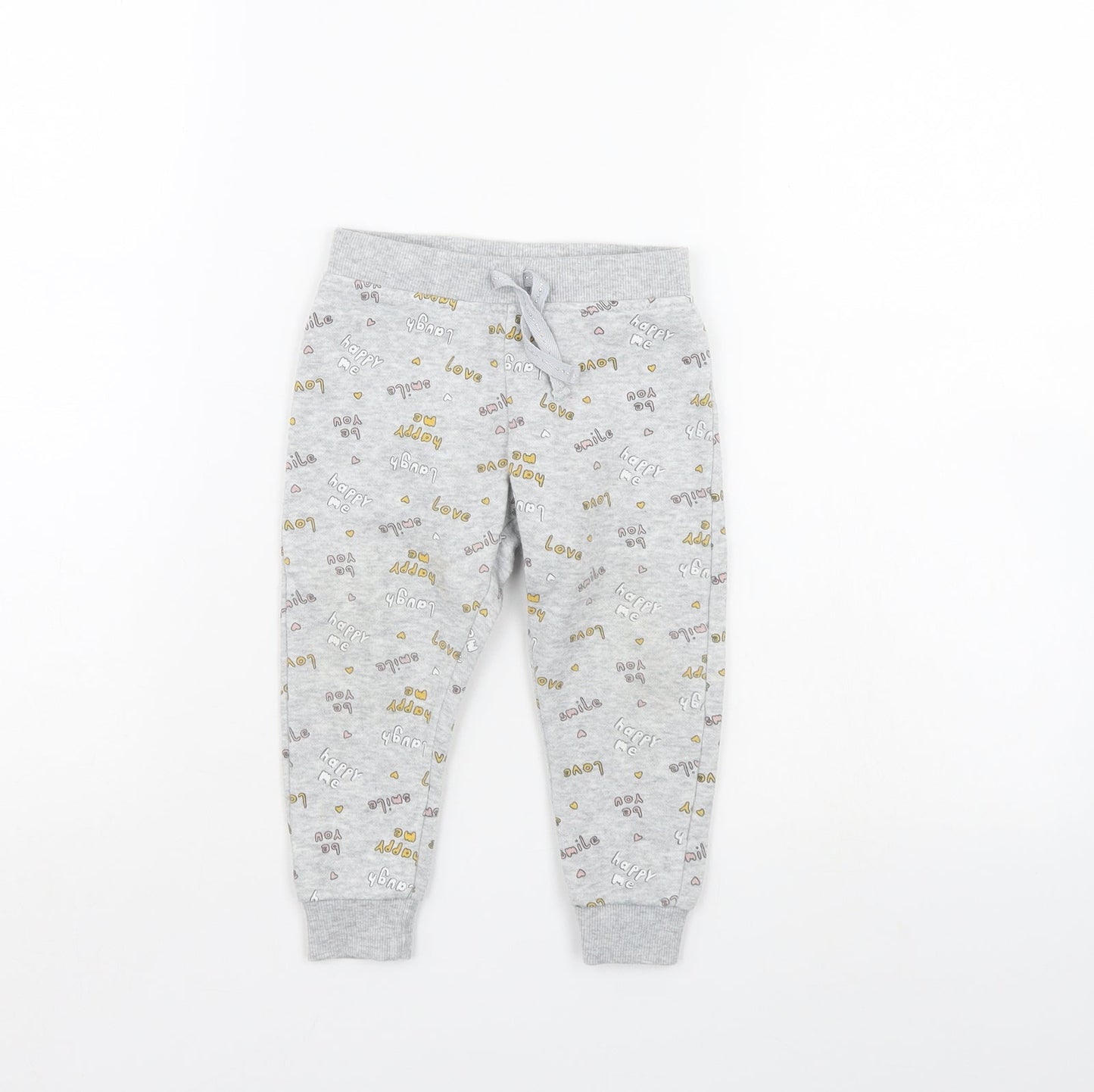 Primark Baby Grey Spotted  Jogger Trousers Size 12 Months