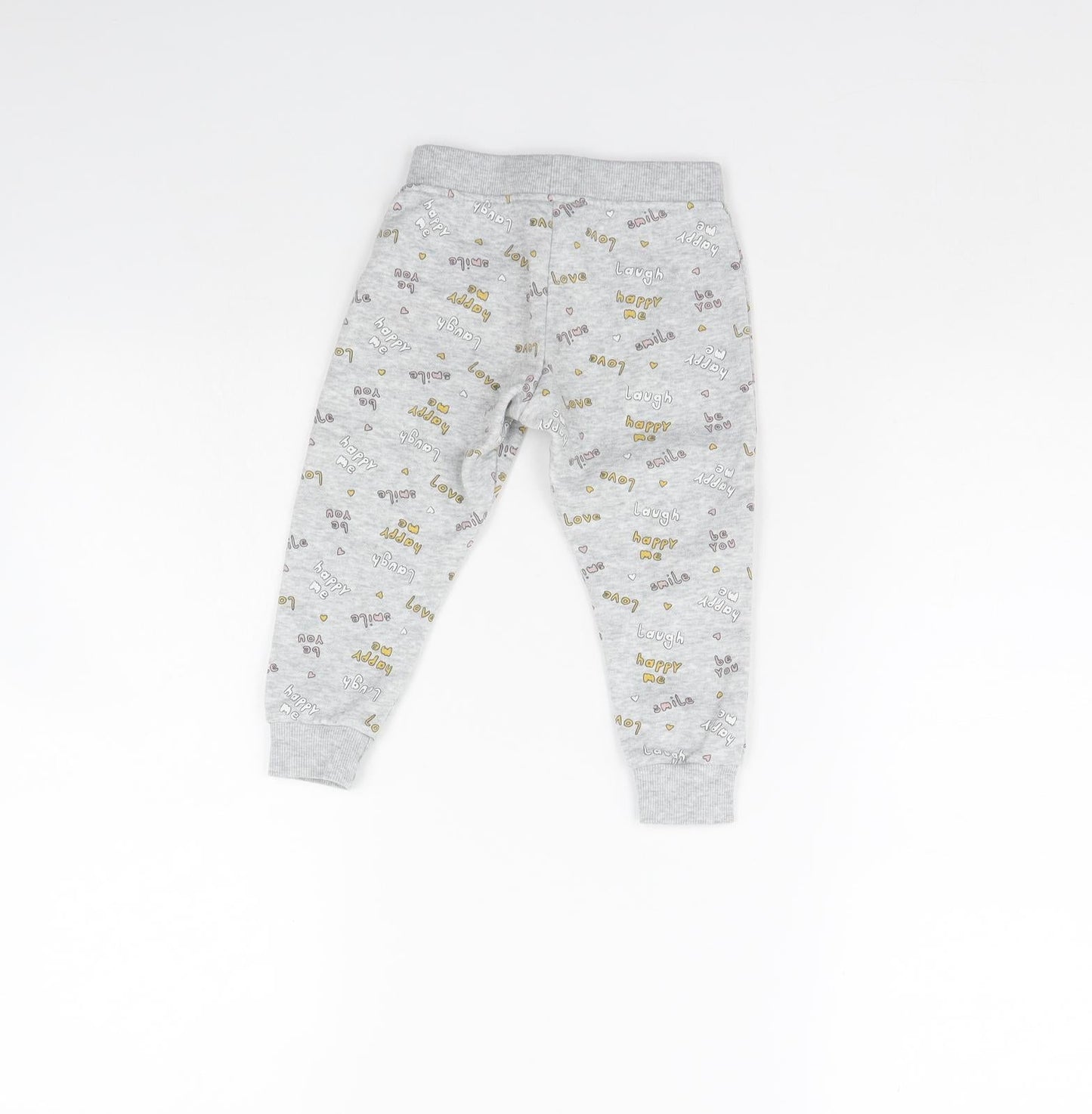 Primark Baby Grey Spotted  Jogger Trousers Size 12 Months