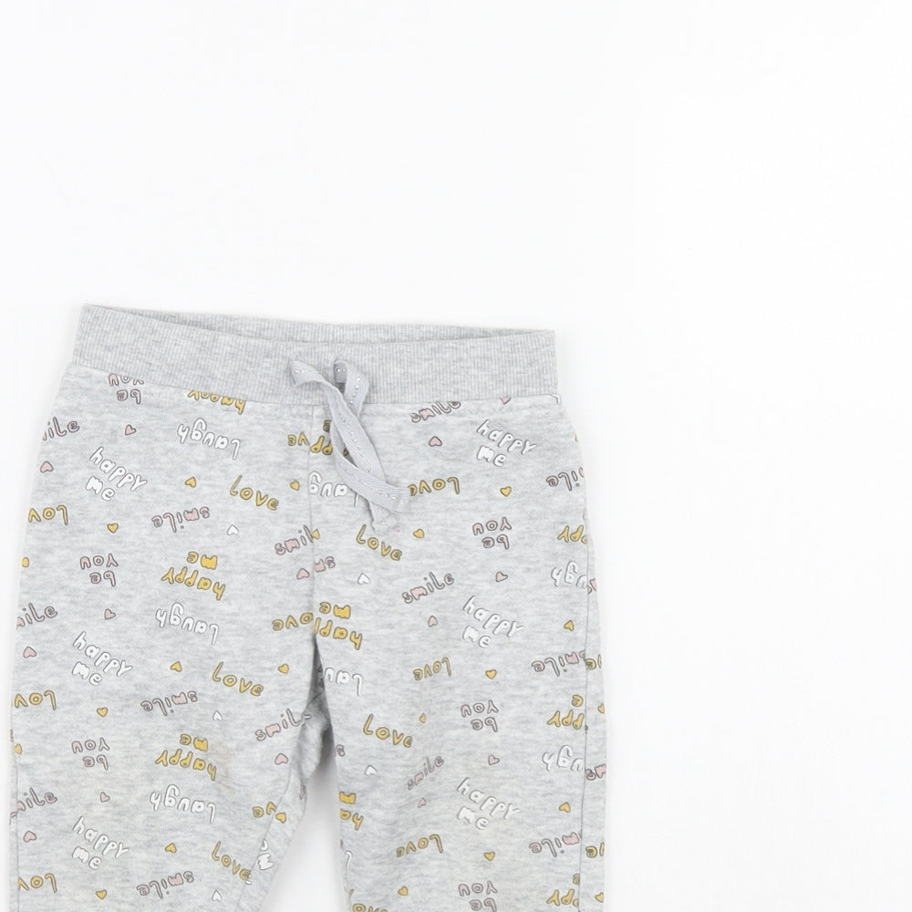 Primark Baby Grey Spotted  Jogger Trousers Size 12 Months