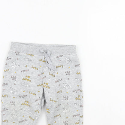 Primark Baby Grey Spotted  Jogger Trousers Size 12 Months