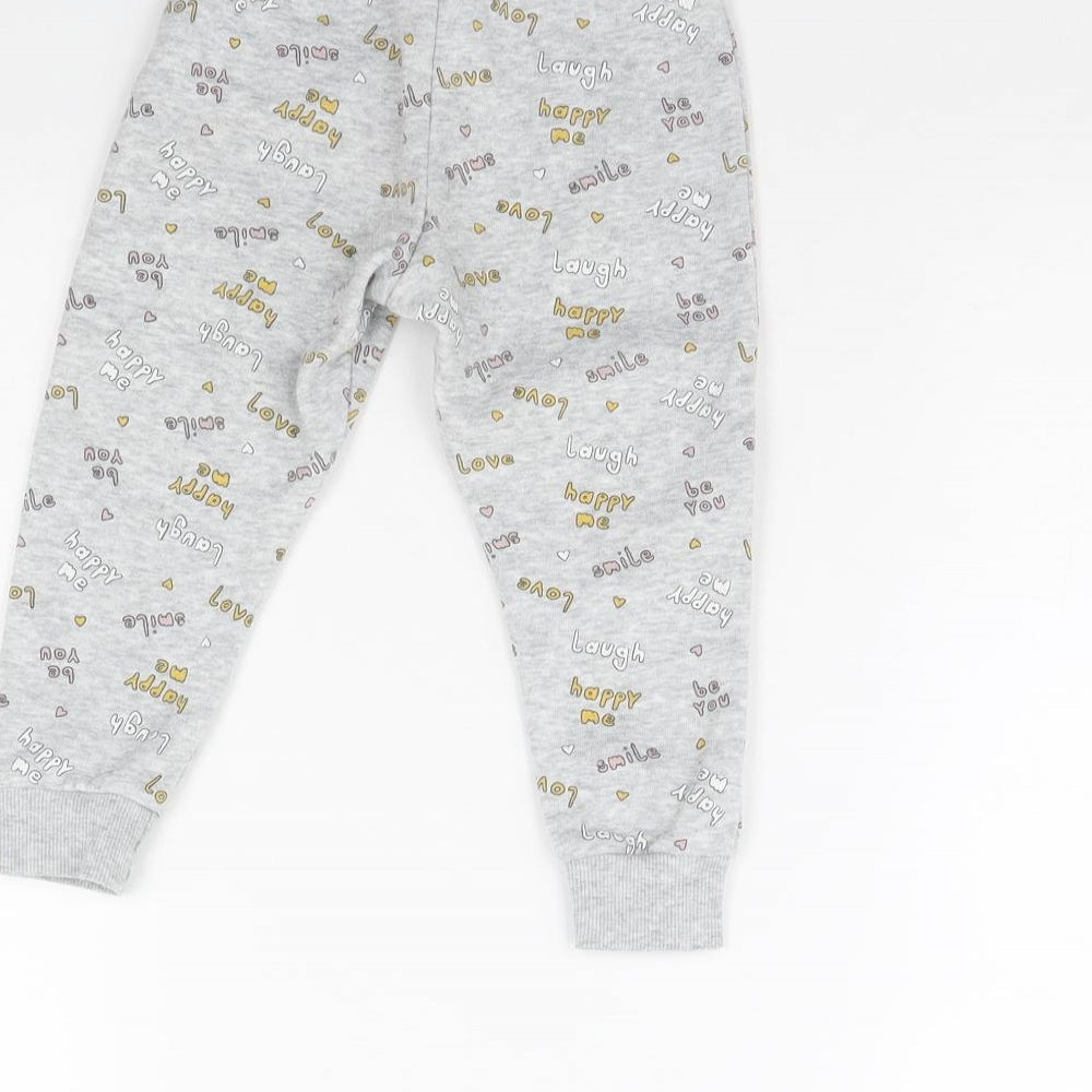 Primark Baby Grey Spotted  Jogger Trousers Size 12 Months